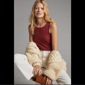 NWT Anthropologie Ribbed Cross Back Tank Size Small‎